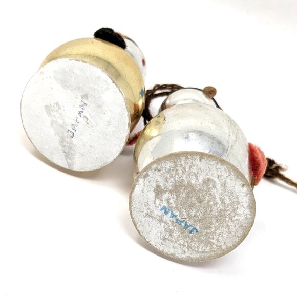 Mid Century Christmas Ornaments Shiny Snowman Choir Boy Girl Japan Felt Chenille - Picture 5 of 8